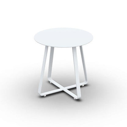 Jati & Kebon St Lucia Aluminium Garden Side Table 45x45cm | White